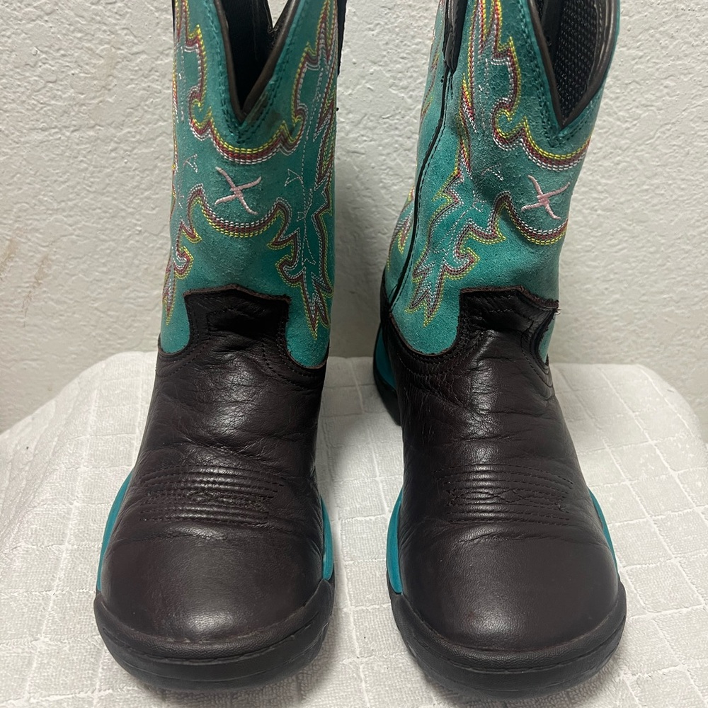 Twisted X Teal and Brown Boots